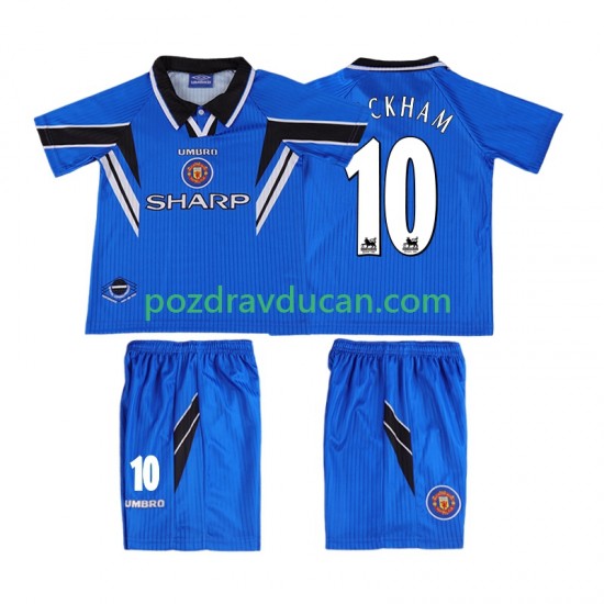 Nogometni Dresovi Manchester United BECKHAM 10 1996 Retro Dječji Treći dres 1998 Kratkih Rukava