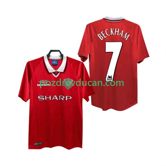 Nogometni Dresovi Manchester United BECKHAM 7 2000 Retro Muški Domaći dres 1999 Kratkih Rukava