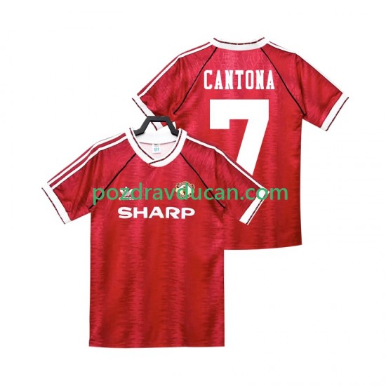 Nogometni Dresovi Manchester United CANTONA 7 1990 1992 Retro Muški Domaći dres Kratkih Rukava