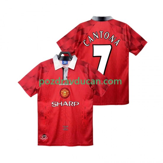 Nogometni Dresovi Manchester United CANTONA 7 1996 1997 Retro Muški Domaći dres Kratkih Rukava