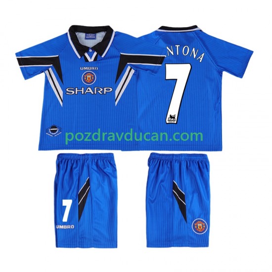 Nogometni Dresovi Manchester United CONTONA 7 1996 Retro Dječji Treći dres 1998 Kratkih Rukava