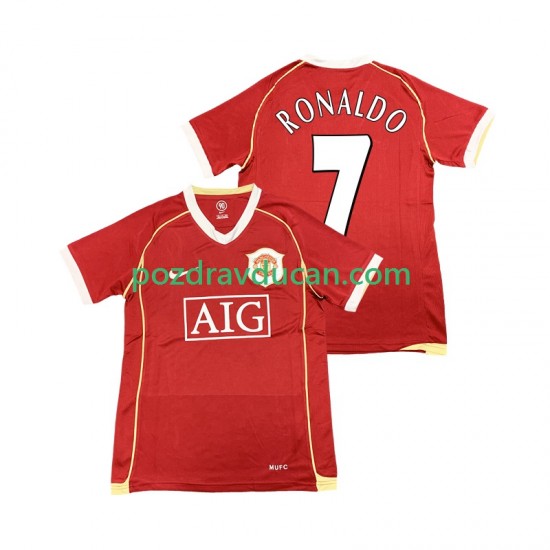 Nogometni Dresovi Manchester United Cristiano Ronaldo 7 2007 Retro Muški Domaći dres 2006 Kratkih Rukava