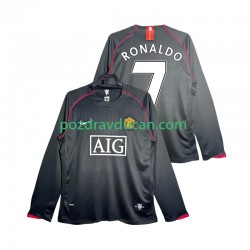 Nogometni Dresovi Manchester United Critstiano Ronaldo 7 2007 Retro Muški Gostujući dres 2008 Dugi Rukav