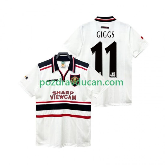 Nogometni Dresovi Manchester United GIGGS 11 Retro Muški Gostujući dres 1998 1999 Kratkih Rukava