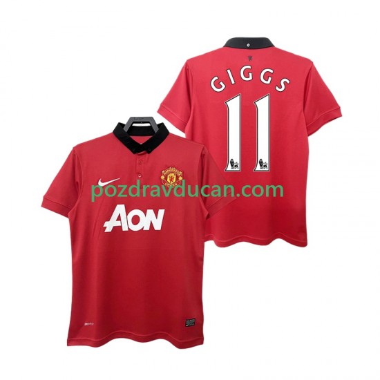 Nogometni Dresovi Manchester United GIGGS 11 2013 2014 Retro Muški Domaći dres Kratkih Rukava