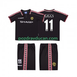 Nogometni Dresovi Manchester United GIGGS 11 Retro Dječji Gostujući dres 1998 1999 Kratkih Rukava