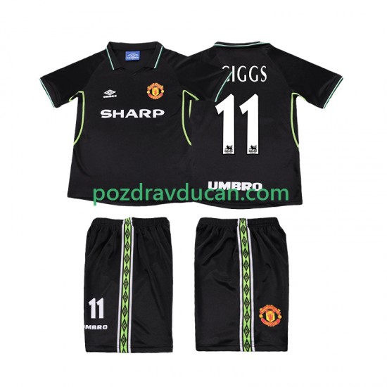 Nogometni Dresovi Manchester United GIGGS 11 Retro Dječji Treći dres 1998 1999 Kratkih Rukava