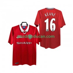 Nogometni Dresovi Manchester United Keane 16 2000 Retro Muški Domaći dres 1999 Kratkih Rukava