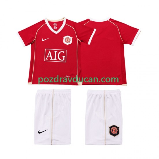 Nogometni Dresovi Manchester United 2007 Retro Dječji Domaći dres 2006 Kratkih Rukava