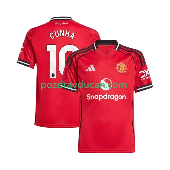 Nogometni Dresovi Manchester United Matheus Cunha 10 Muški Domaći dres 2025-2026 Kratkih Rukava