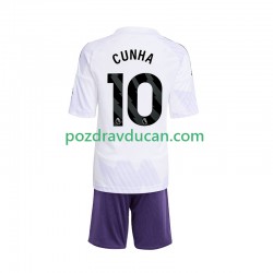 Nogometni Dresovi Manchester United Matheus Cunha 10 Dječji Gostujući dres 2025-2026 Kratkih Rukava