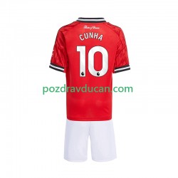 Nogometni Dresovi Manchester United Matheus Cunha 10 Dječji Domaći dres 2025-2026 Kratkih Rukava