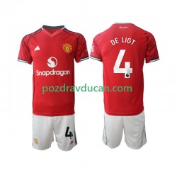 Nogometni Dresovi Manchester United Matthijs de Ligt 4 Dječji Domaći dres 2025-2026 Kratkih Rukava