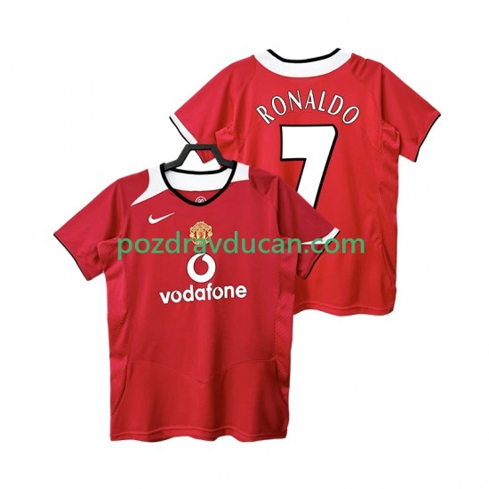 Nogometni Dresovi Manchester United RONALDO 7 2005 Retro Muški Domaći dres 2006 Kratkih Rukava