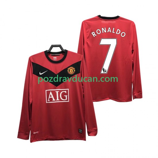 Nogometni Dresovi Manchester United RONALDO 7 2009 Retro Muški Domaći dres 2010 Dugi Rukav