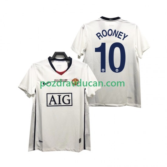 Nogometni Dresovi Manchester United ROONEY 10 Champions League 2009 Retro Muški Gostujući dres 2008 Kratkih Rukava