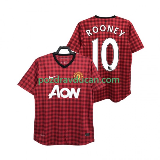 Nogometni Dresovi Manchester United ROONEY 10 2012 2013 Retro Muški Domaći dres Kratkih Rukava