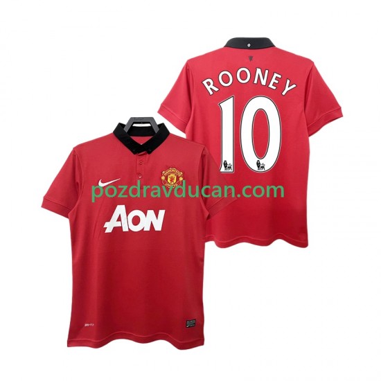 Nogometni Dresovi Manchester United ROONEY 10 2013 2014 Retro Muški Domaći dres Kratkih Rukava