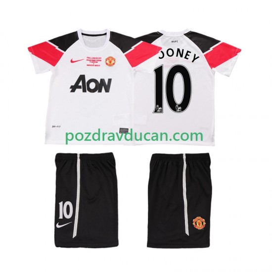 Nogometni Dresovi Manchester United ROONEY 10 Champions League 2012 Retro Dječji Treći dres 2011 Kratkih Rukava