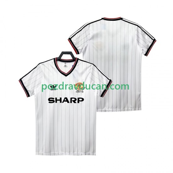 Nogometni Dresovi Manchester United 1983 1984 Retro Muški Gostujući dres Kratkih Rukava