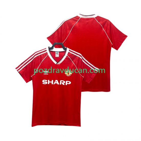 Nogometni Dresovi Manchester United 1988 1990 Retro Muški Domaći dres Kratkih Rukava