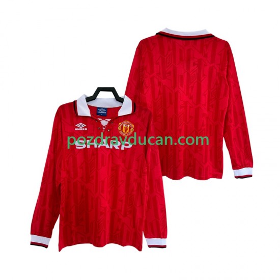 Nogometni Dresovi Manchester United 1992 Retro Muški Domaći dres 1994 Dugi Rukav