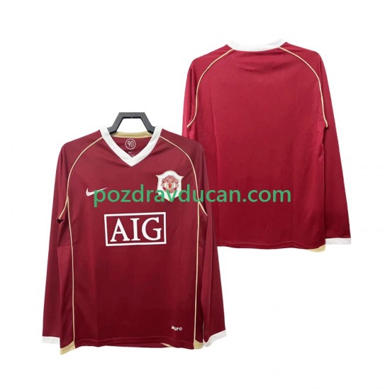 Nogometni Dresovi Manchester United 2007 Retro Muški Domaći dres 2006 Dugi Rukav