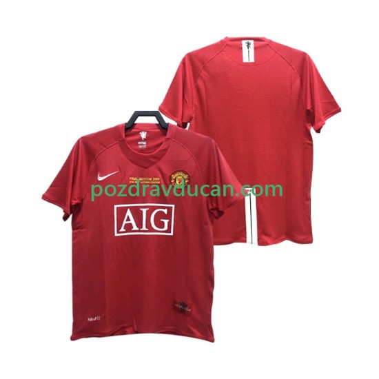 Nogometni Dresovi Manchester United 2007 Retro Muški Domaći dres 2008 Kratkih Rukava