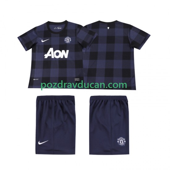 Nogometni Dresovi Manchester United 2013 2014 Retro Dječji Gostujući dres Kratkih Rukava