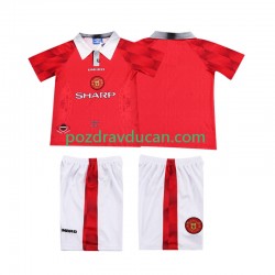 Nogometni Dresovi Manchester United 1996 1997 Retro Dječji Domaći dres Kratkih Rukava