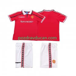 Nogometni Dresovi Manchester United Retro Dječji Domaći dres 1998 1999 Kratkih Rukava