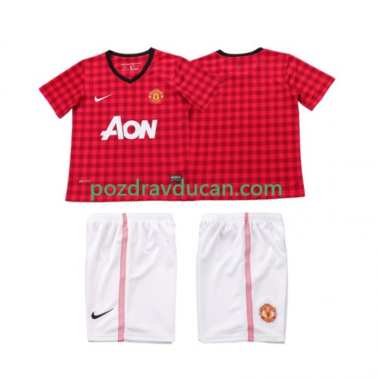Nogometni Dresovi Manchester United 2012 2013 Retro Dječji Domaći dres Kratkih Rukava