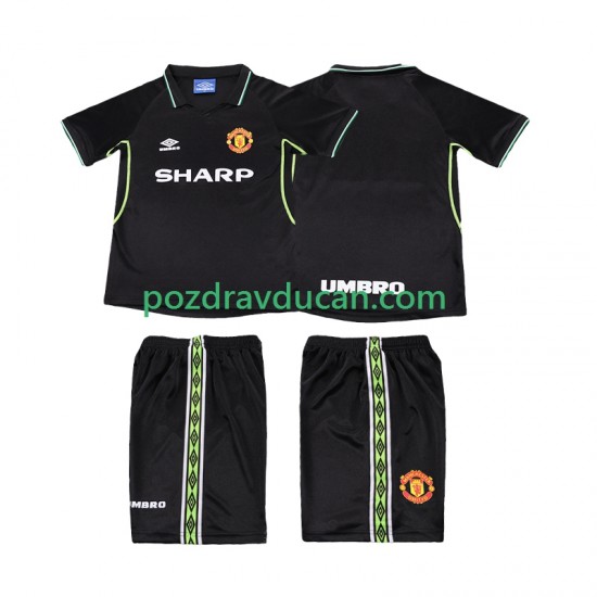Nogometni Dresovi Manchester United Retro Dječji Treći dres 1998 1999 Kratkih Rukava