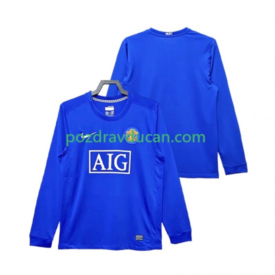 Nogometni Dresovi Manchester United 2009 Retro Muški Treći dres 2008 Dugi Rukav