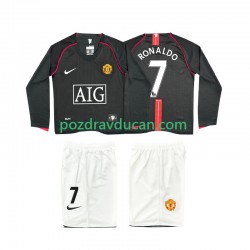 Nogometni Dresovi Manchester United Ronaldo 7 2007 Retro Dječji Gostujući dres 2008 Dugi Rukav
