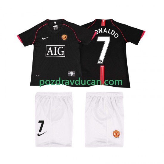 Nogometni Dresovi Manchester United Ronaldo 7 2007 Retro Dječji Gostujući dres 2008 Kratkih Rukava