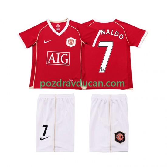 Nogometni Dresovi Manchester United Ronaldo 7 2007 Retro Dječji Domaći dres 2006 Kratkih Rukava