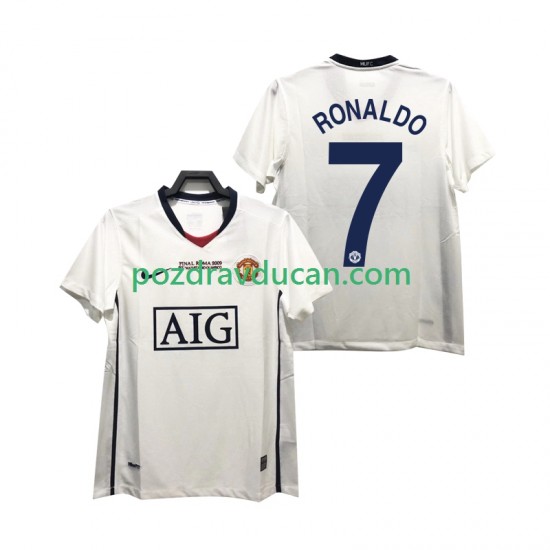 Nogometni Dresovi Manchester United Ronaldo 7 Champions League 2009 Retro Muški Gostujući dres 2008 Kratkih Rukava