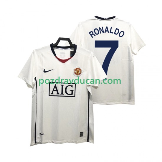 Nogometni Dresovi Manchester United Ronaldo 7 Premier League 2009 Retro Muški Gostujući dres 2008 Kratkih Rukava