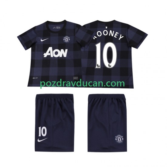 Nogometni Dresovi Manchester United Rooney 10 2013 2014 Retro Dječji Gostujući dres Kratkih Rukava