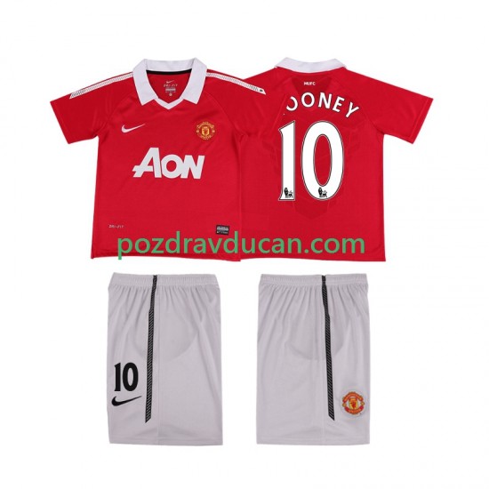 Nogometni Dresovi Manchester United Rooney 10 Retro Dječji Domaći dres 2011 2010 Kratkih Rukava