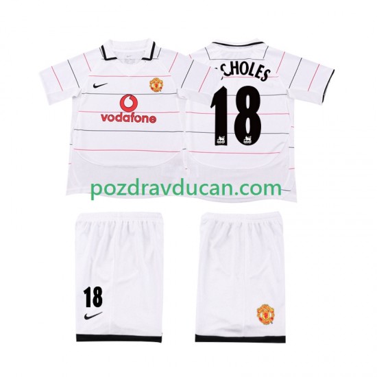 Nogometni Dresovi Manchester United SCHOLES 18 2003 Retro Dječji Treći dres 2006 Kratkih Rukava