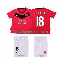 Nogometni Dresovi Manchester United SCHOLES 18 2009 Retro Dječji Domaći dres 2010 Kratkih Rukava