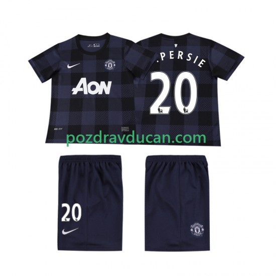 Nogometni Dresovi Manchester United V PERSIE 20 2013 2014 Retro Dječji Gostujući dres Kratkih Rukava