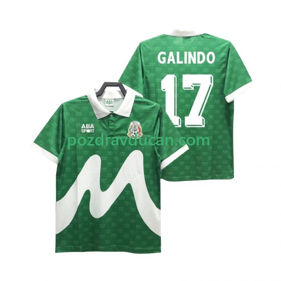 Nogometni Dresovi Meksiko GALINDO 17 1995 Retro Muški Domaći dres Kratkih Rukava