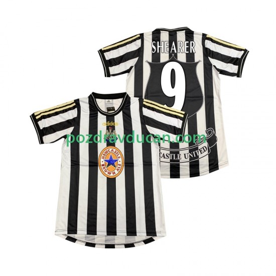 Nogometni Dresovi Newcastle United SHEARER 9 1997 Retro Muški Domaći dres 1999 Kratkih Rukava
