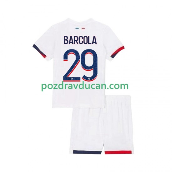 Nogometni Dresovi Paris Saint-Germain Bradley Barcola 29 Dječji Gostujući dres 2025-2026 Kratkih Rukava