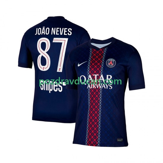 Nogometni Dresovi Paris Saint-Germain Joao Neves 87 Muški Domaći dres 2025-2026 Kratkih Rukava