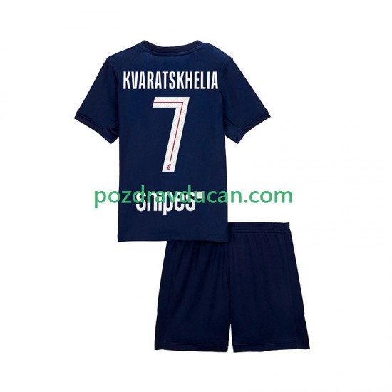 Nogometni Dresovi Paris Saint-Germain Khvicha Kvaratskhelia 7 Dječji Domaći dres 2025-2026 Kratkih Rukava