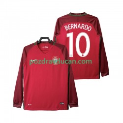 Nogometni Dresovi Portugal BERNARDO 10 2016 Retro Muški Domaći dres Dugi Rukav